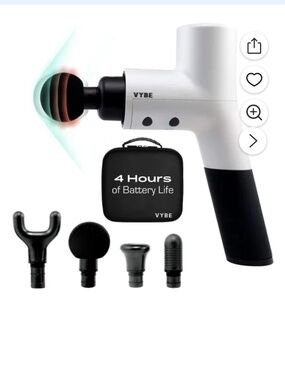 VYBE Deep Tissue Massage Gun with Case - Almost New, Missing 1 Attachment